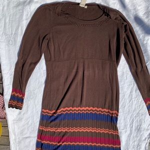 Brown sweater dress
